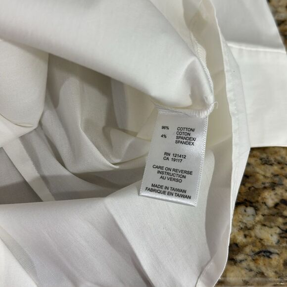 David Brooks Women's Cotton Blend Off White Button-Up Shirt Size 12 - Picture 6 of 11